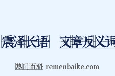 震泽长语·文章反义词是什么意思的图片